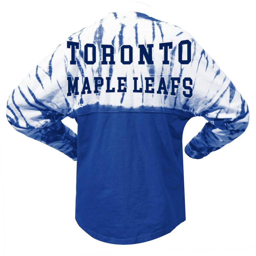 Toronto Maple Leafs Spirit Jersey Unisex Crystal Half Dye Long Sleeve T-Shirt -  NHL T-shirts