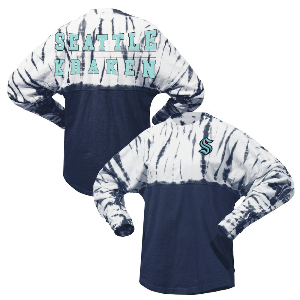 Seattle Kraken Spirit Jersey Unisex Crystal Half Dye Long Sleeve T-Shirt -  NHL T-shirts