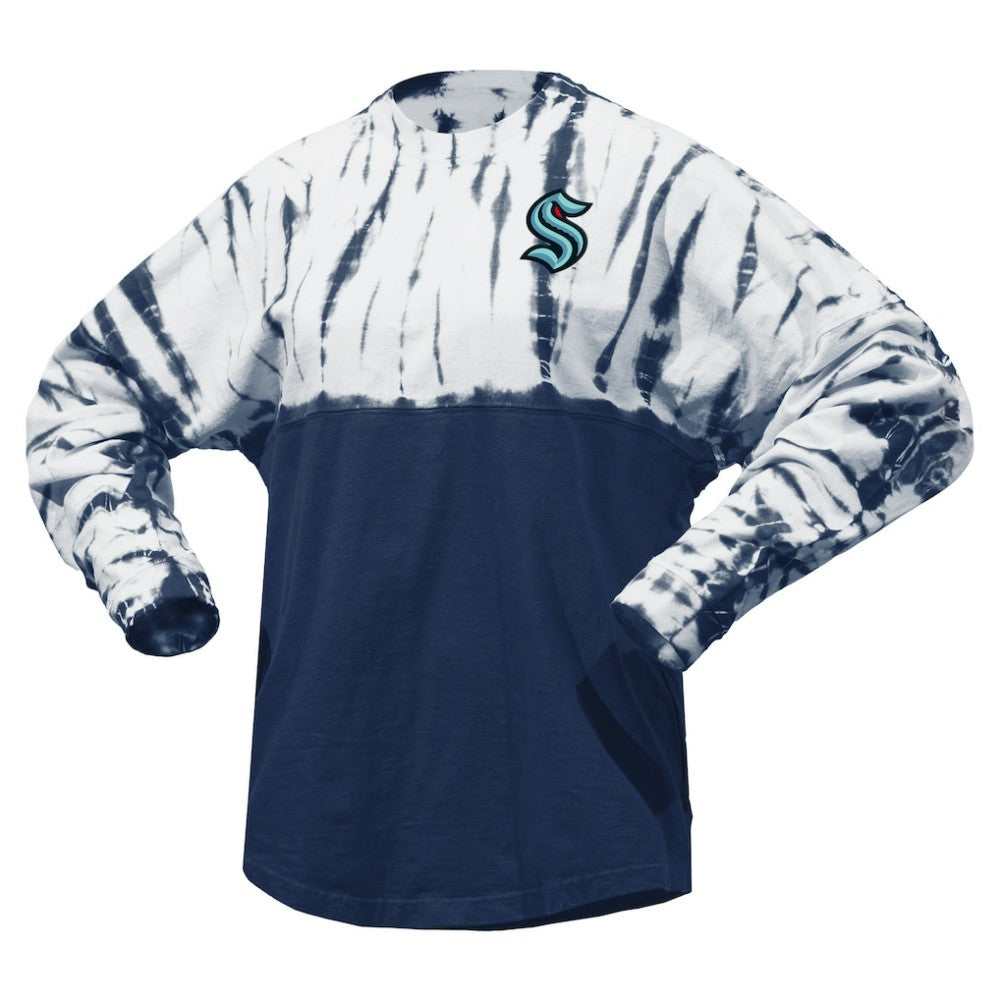 Seattle Kraken Spirit Jersey Unisex Crystal Half Dye Long Sleeve T-Shirt -  NHL T-shirts