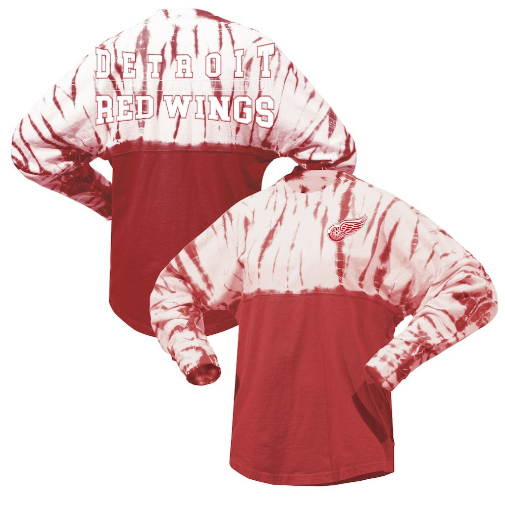Detroit Red Wings Spirit Jersey Unisex Crystal Half Dye Long Sleeve T-Shirt -  NHL T-shirts