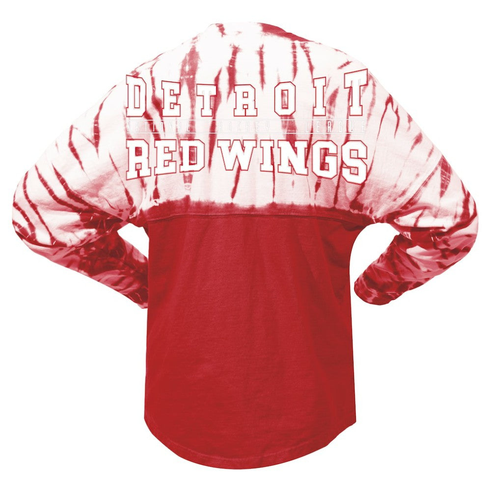 Detroit Red Wings Spirit Jersey Unisex Crystal Half Dye Long Sleeve T-Shirt -  NHL T-shirts