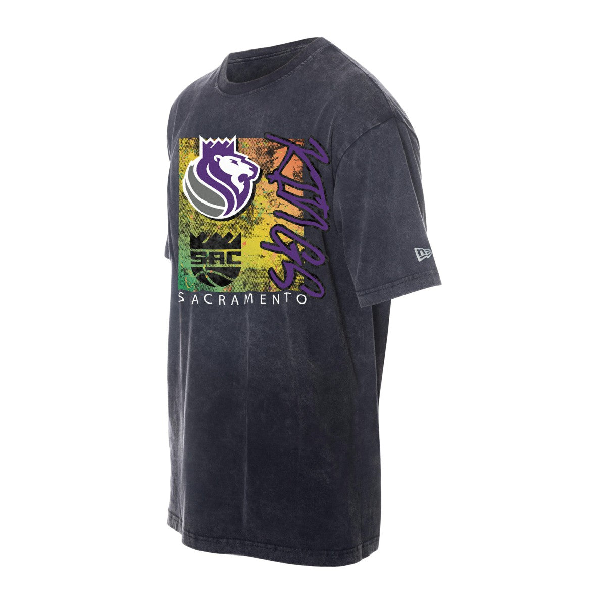 Black Sacramento Kings Distressed Sport Classics Enzyme Washed T-Shirt | NBA