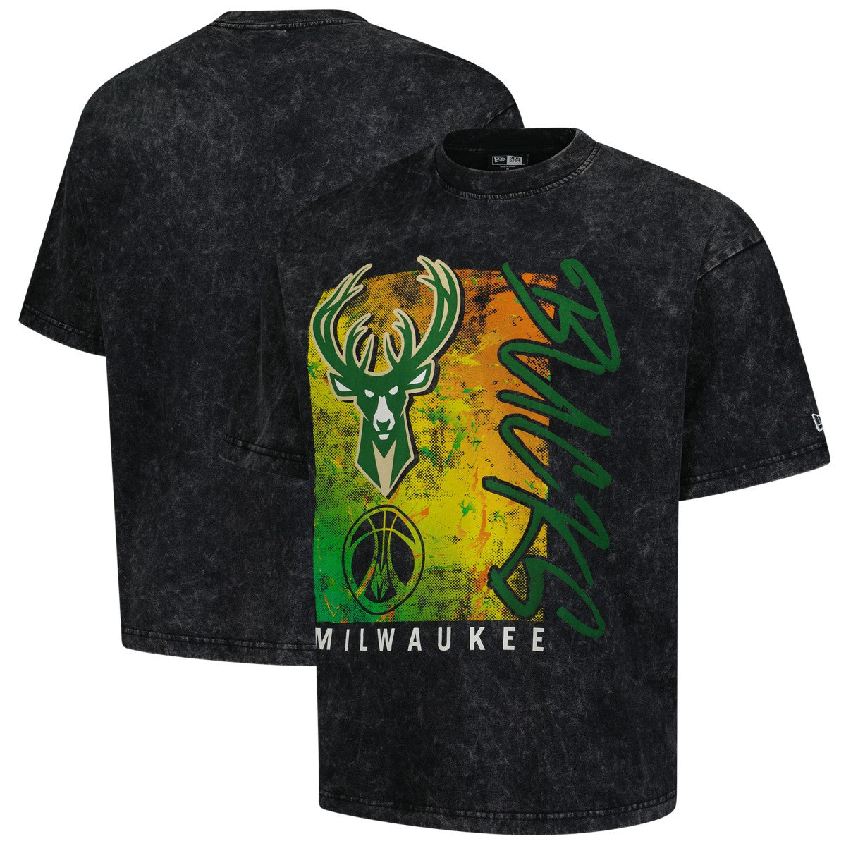 Black Milwaukee Bucks Sport Classics Enzyme Washed T-Shirt | NBA