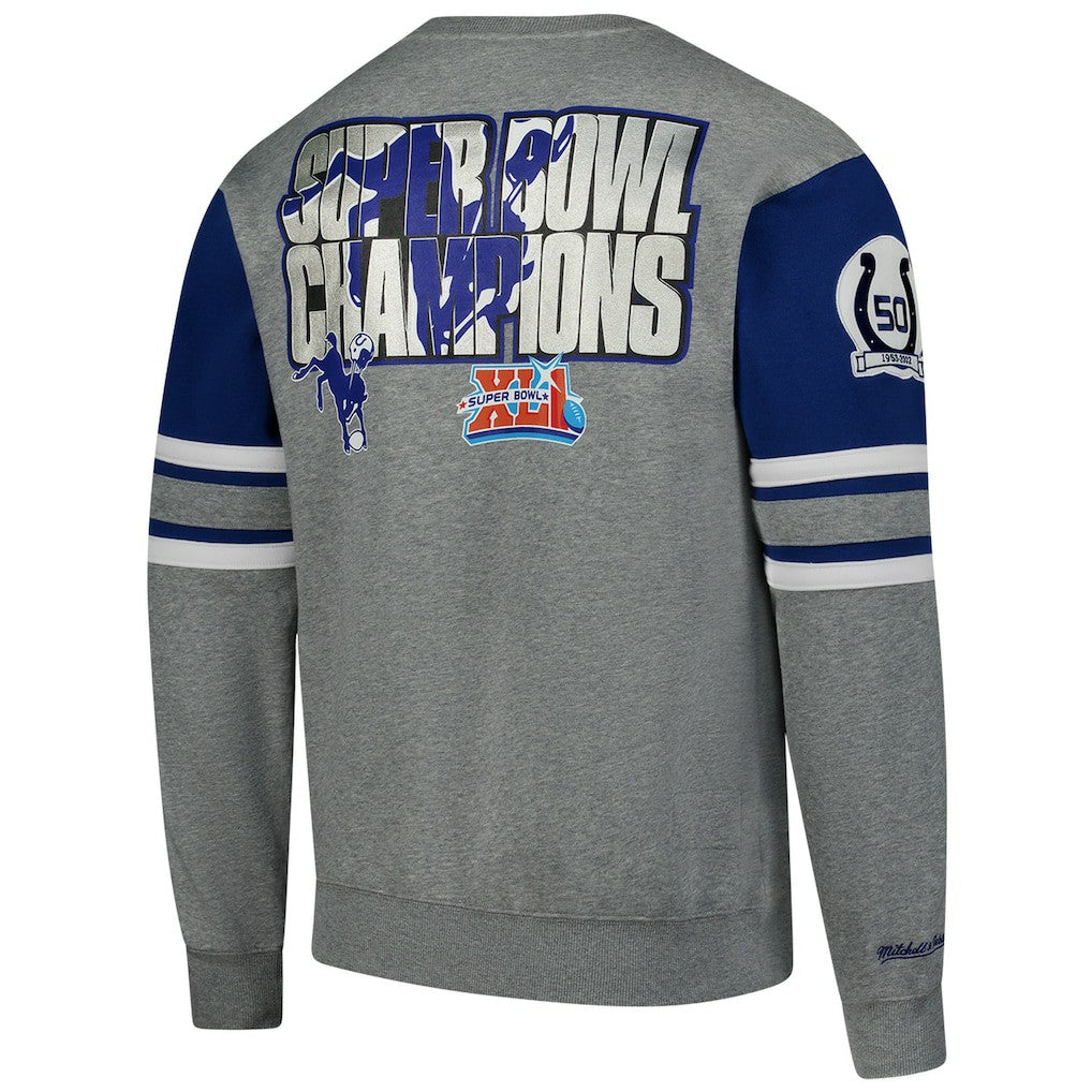Indianapolis Colts All Over 4.0 Vintage Logo Pullover Sweatshirt | NFL Outlet