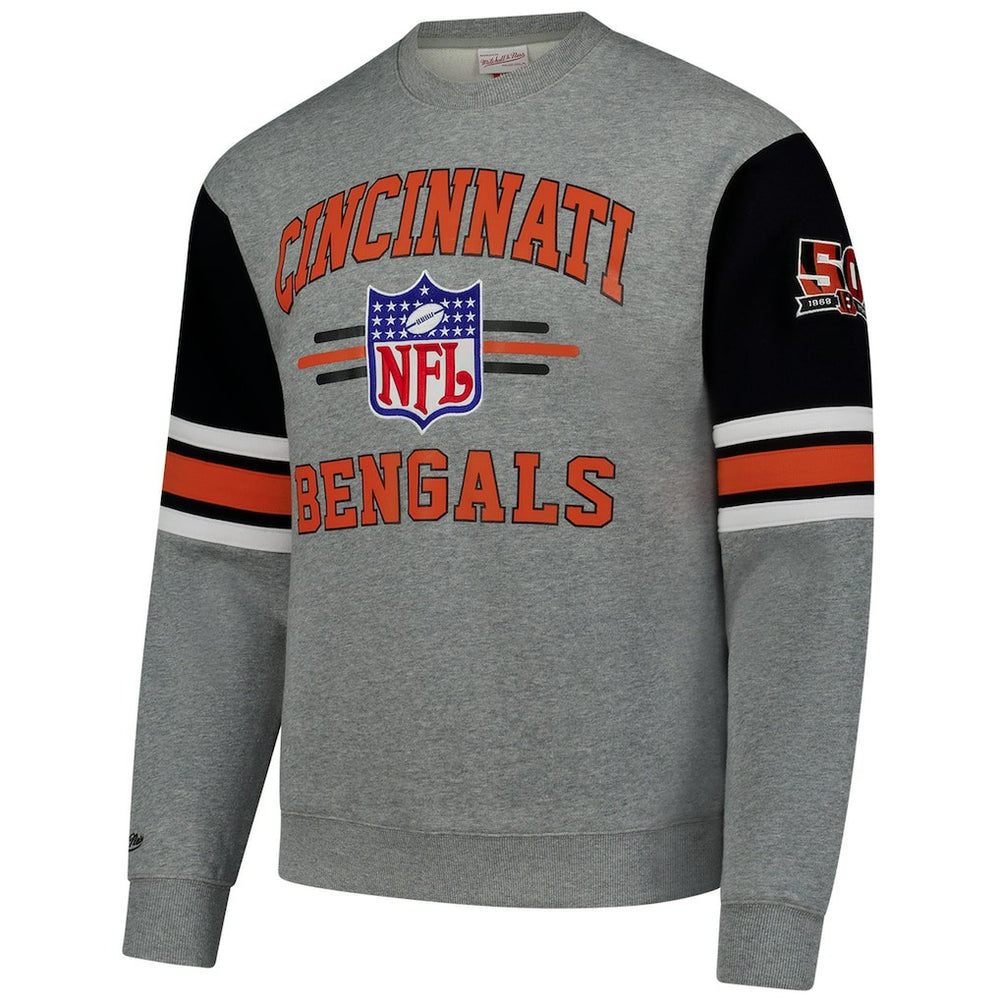 Cincinnati Bengals All Over 4.0 Vintage Logo Pullover Sweatshirt | NFL Outlet