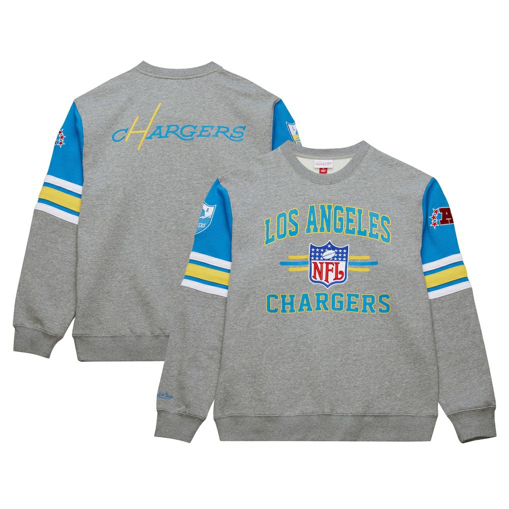 Los Angeles Chargers All Over 4.0 Vintage Logo Pullover Sweatshirt | NFL On sale