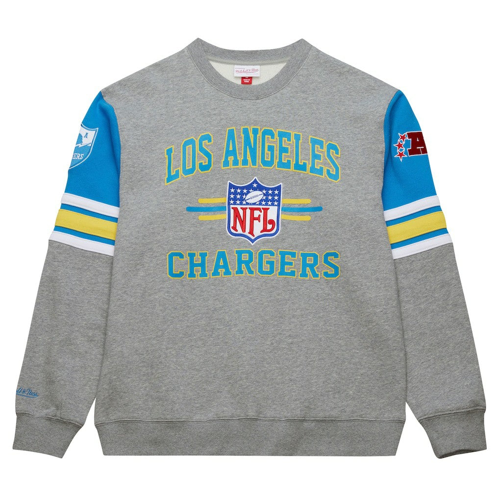 Los Angeles Chargers All Over 4.0 Vintage Logo Pullover Sweatshirt | NFL On sale