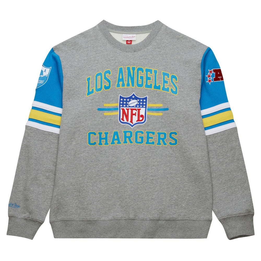 Los Angeles Chargers All Over 4.0 Vintage Logo Pullover Sweatshirt | NFL On sale