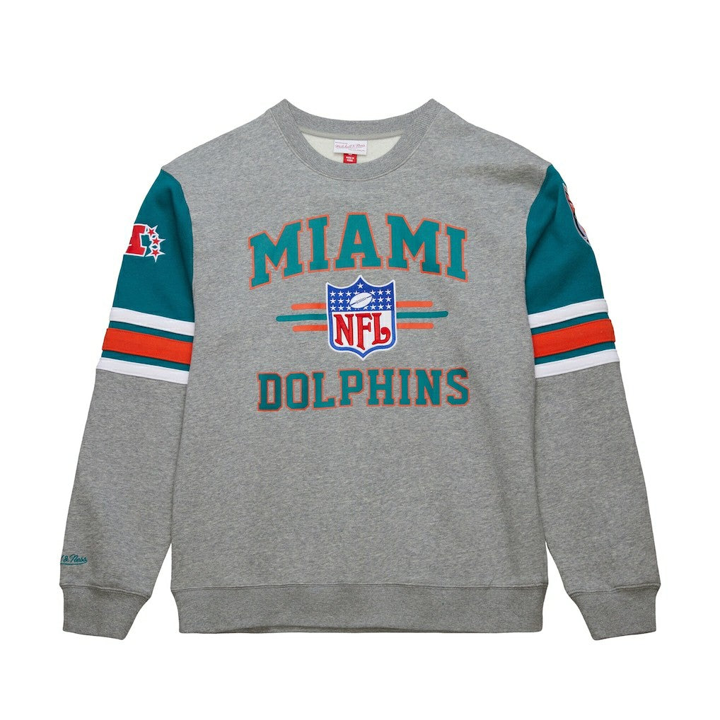 Miami Dolphins All Over 4.0 Vintage Logo Pullover Sweatshirt | NFL Sale