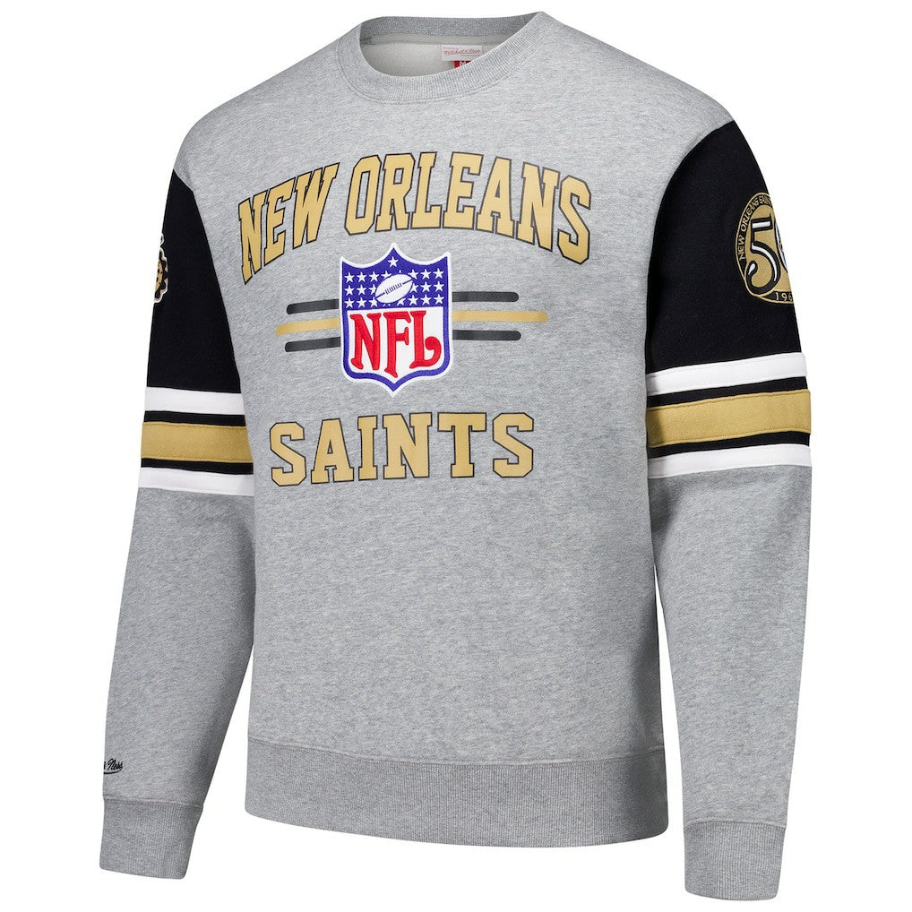 New Orleans Saints All Over 4.0 Vintage Logo Pullover Sweatshirt | NFL Online