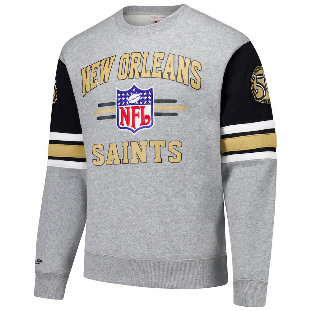 New Orleans Saints All Over 4.0 Vintage Logo Pullover Sweatshirt | NFL Online