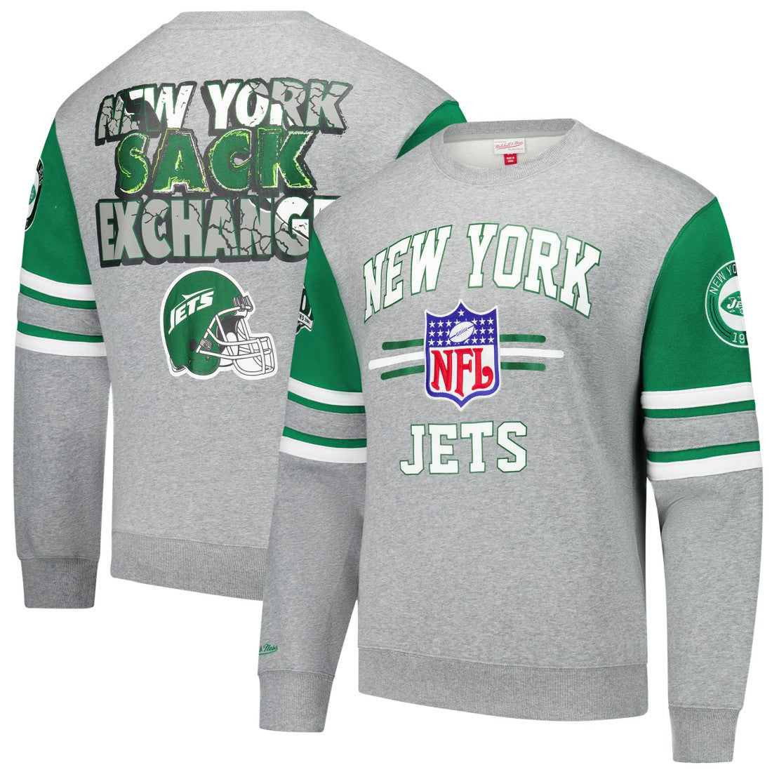 New York Jets All Over 4.0 Vintage Logo Pullover Sweatshirt | NFL Sale