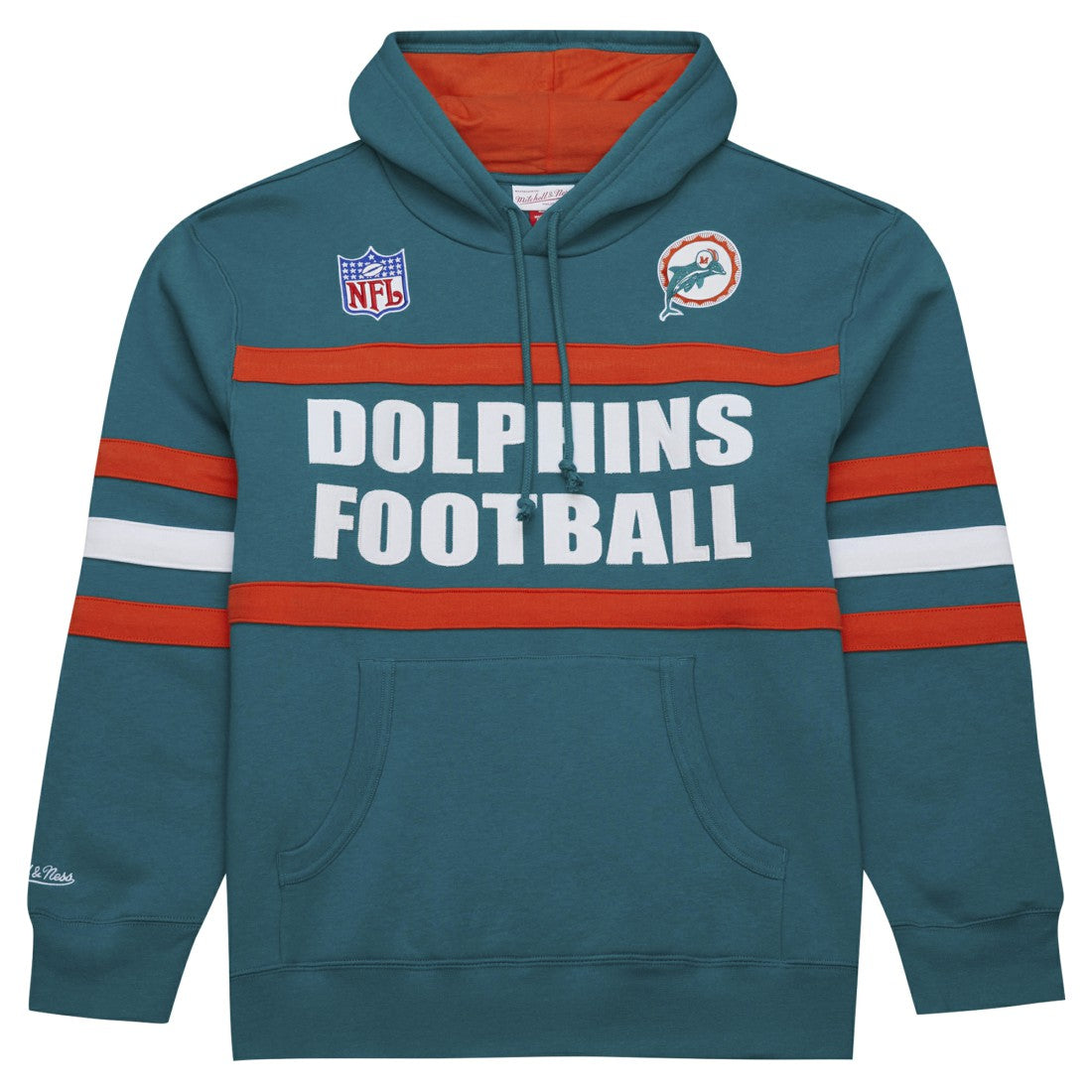 Miami Dolphins Vintage Logo Head Coach Fleece Pullover Hoodie | NFL New