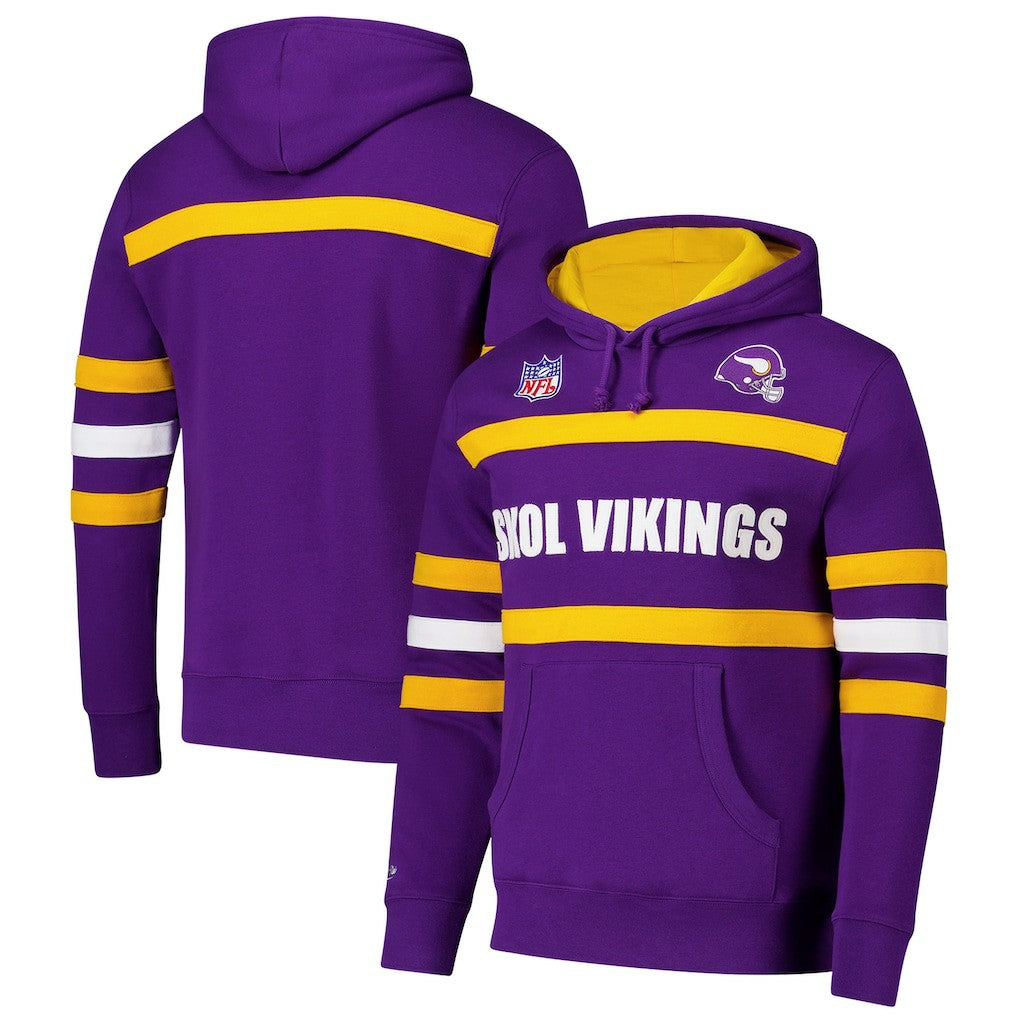 Minnesota Vikings Vintage Logo Head Coach Fleece Pullover Hoodie | NFL Hot
