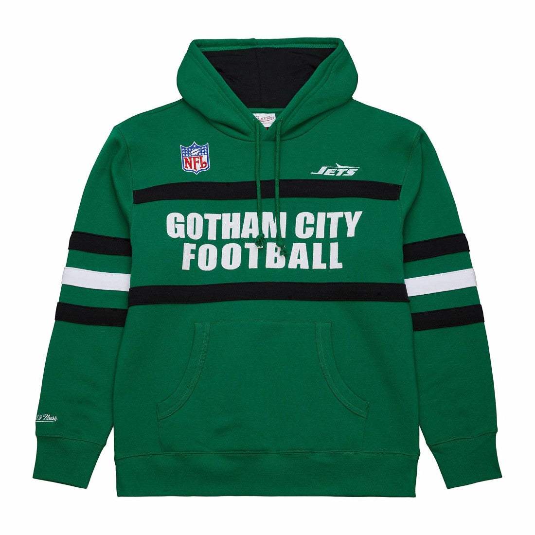 New York Jets Vintage Logo Head Coach Fleece Pullover Hoodie | NFL Discount