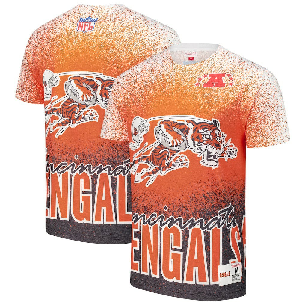 Cincinnati Bengals Team Burst Vintage Logo T-Shirt | NFL Discount