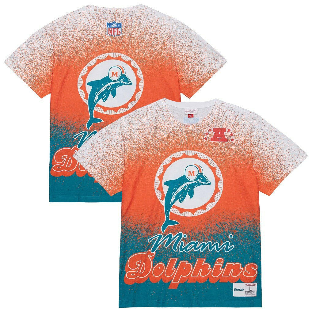 Miami Dolphins Team Burst Vintage Logo T-Shirt | NFL Discount