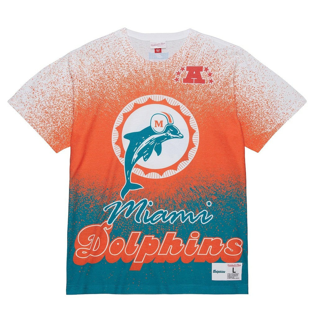 Miami Dolphins Team Burst Vintage Logo T-Shirt | NFL Discount