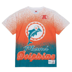 Miami Dolphins Team Burst Vintage Logo T-Shirt | NFL Discount