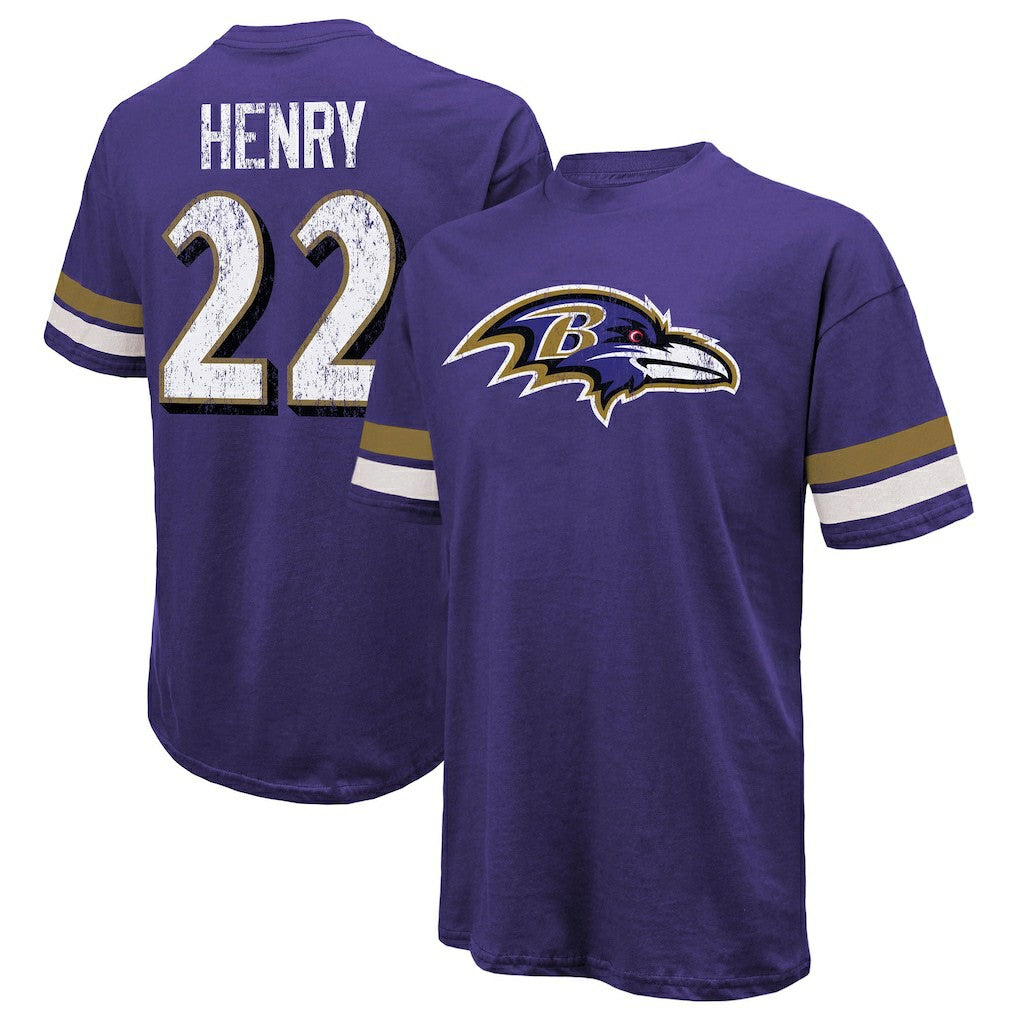 Baltimore Ravens Derrick Henry  Majestic Threads Name & Number Oversized T-Shirt | NFL US