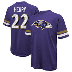 Baltimore Ravens Derrick Henry  Majestic Threads Name & Number Oversized T-Shirt | NFL US