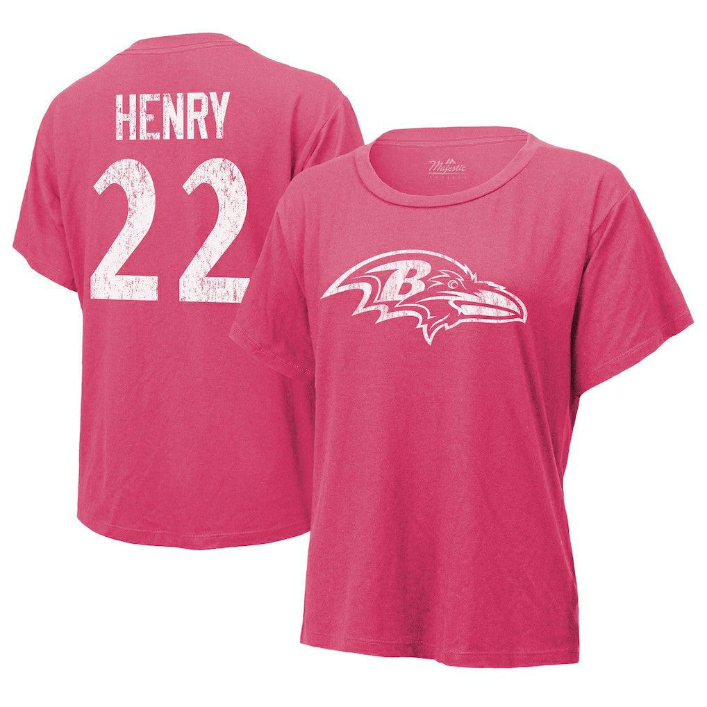 Baltimore Ravens Derrick Henry  Majestic Threads Women's Name & Number T-Shirt | NFL Outlet