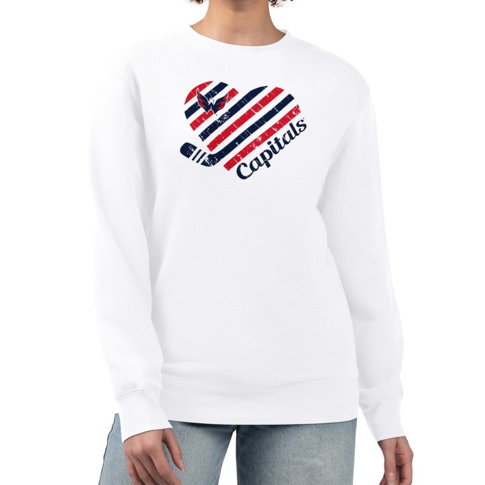 Washington Capitals G-III 4Her by Carl Banks Women's Heart Graphic Pullover Sweatshirt -  NHL Sweatshirts
