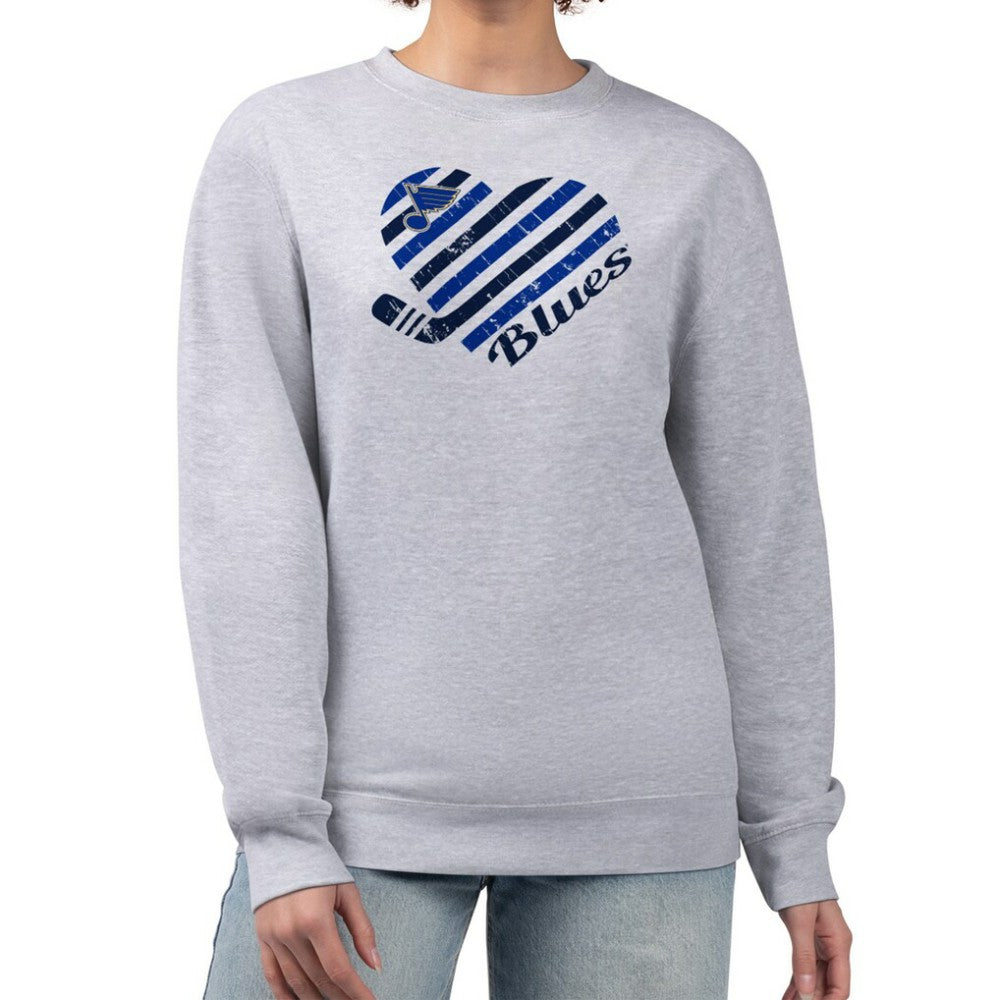 St. Louis Blues G-III 4Her by Carl Banks Women's Heart Graphic Pullover Sweatshirt -  NHL Sweatshirts
