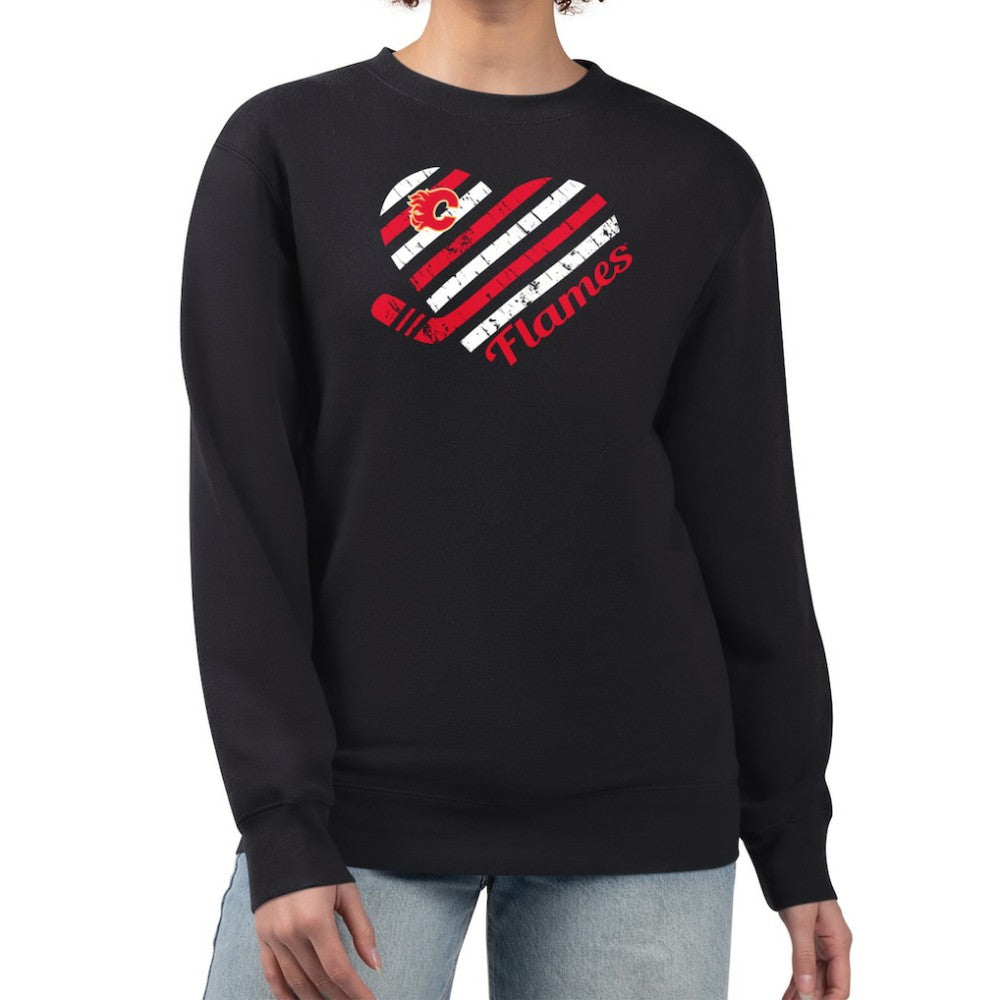 Calgary Flames G-III 4Her by Carl Banks Women's Heart Graphic Pullover Sweatshirt -  NHL Sweatshirts