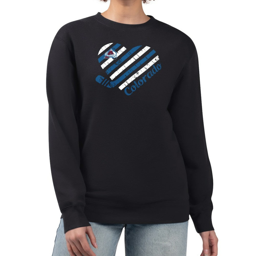 Colorado Avalanche G-III 4Her by Carl Banks Women's Heart Graphic Pullover Sweatshirt -  NHL Sweatshirts
