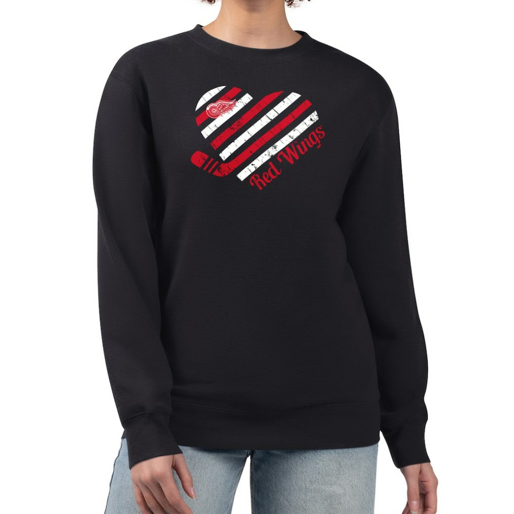 Detroit Red Wings G-III 4Her by Carl Banks Women's Heart Graphic Pullover Sweatshirt -  NHL Sweatshirts