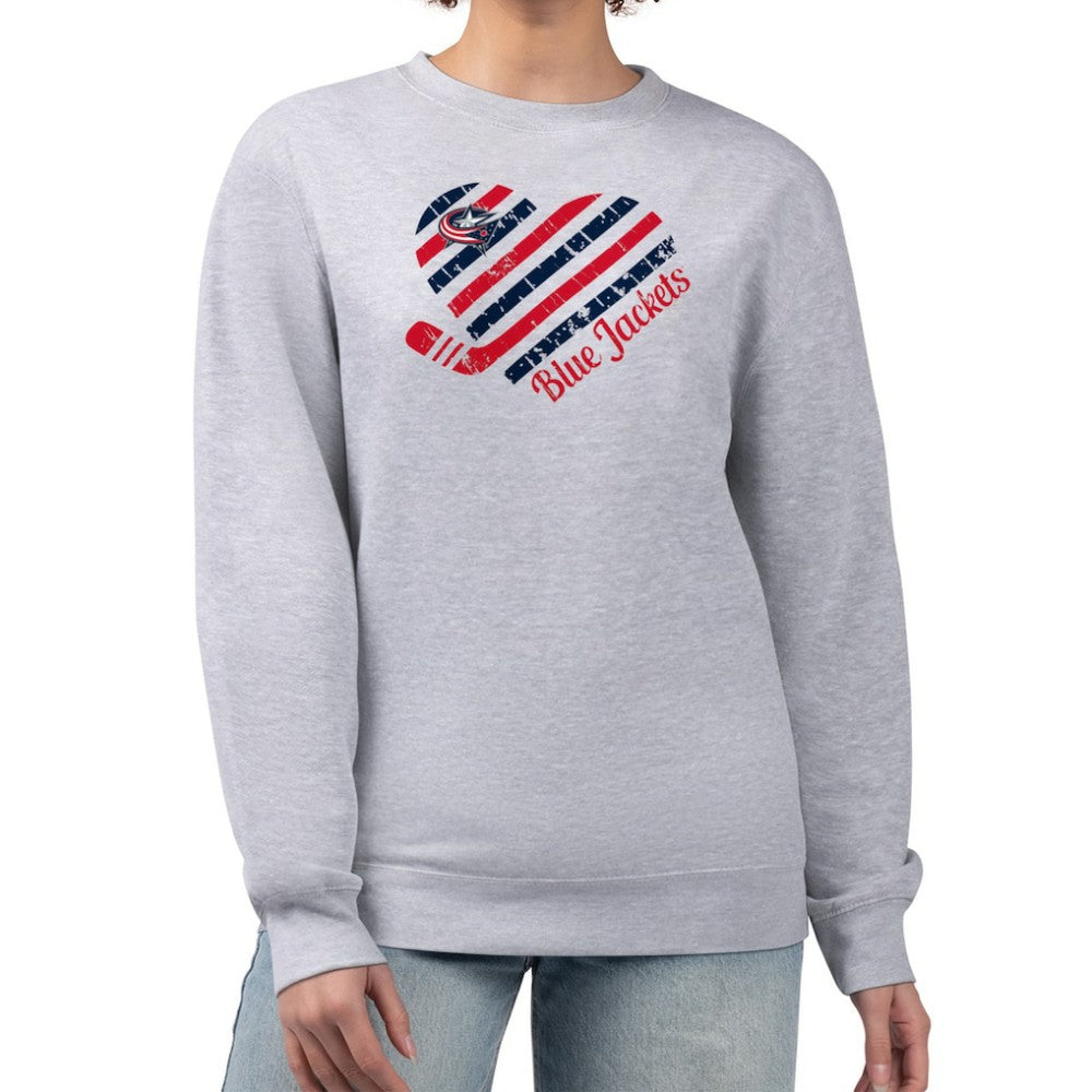 Columbus Blue Jackets G-III 4Her by Carl Banks Women's Heart Graphic Pullover Sweatshirt -  NHL Sweatshirts