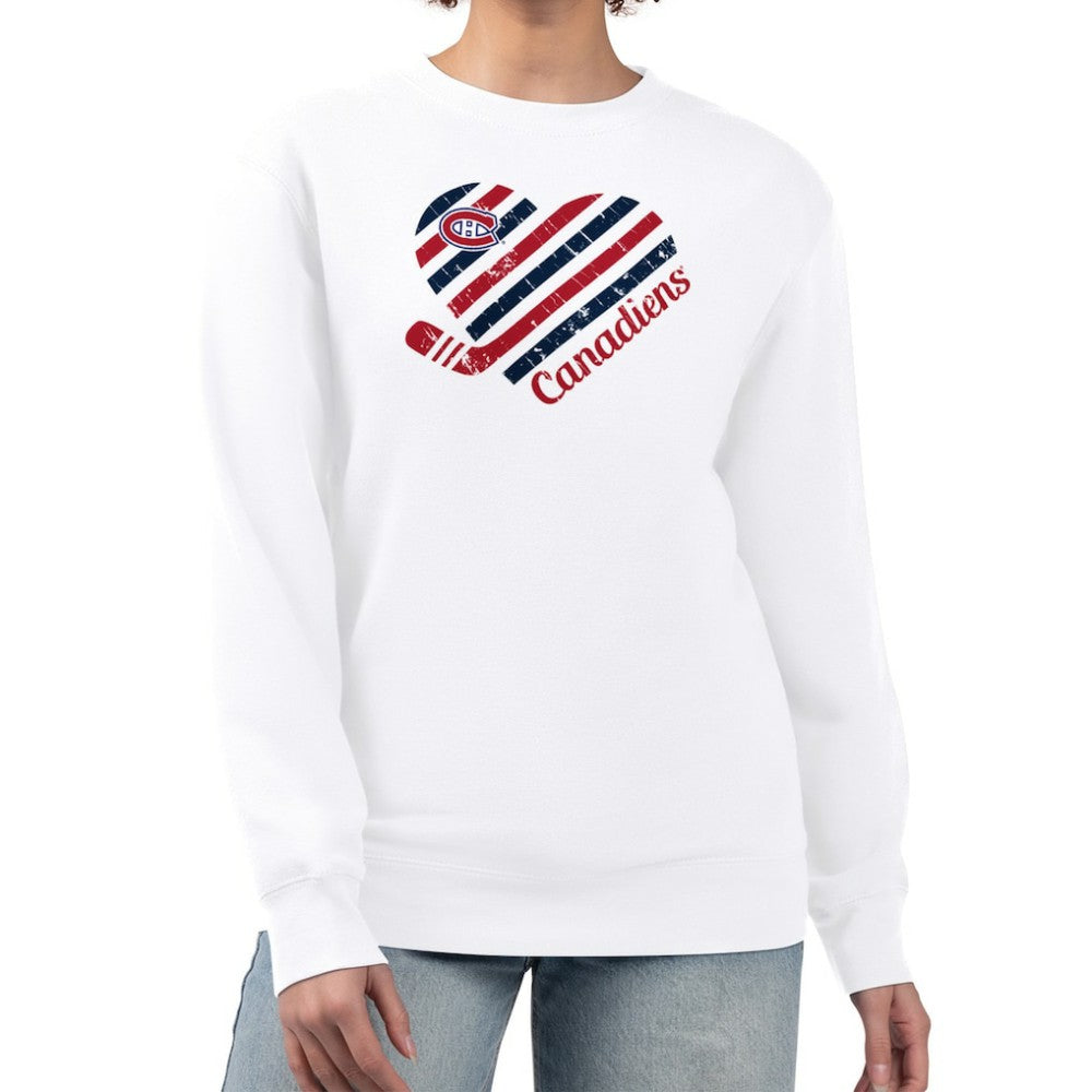 Montreal Canadiens G-III 4Her by Carl Banks Women's Heart Graphic Pullover Sweatshirt -  NHL Sweatshirts