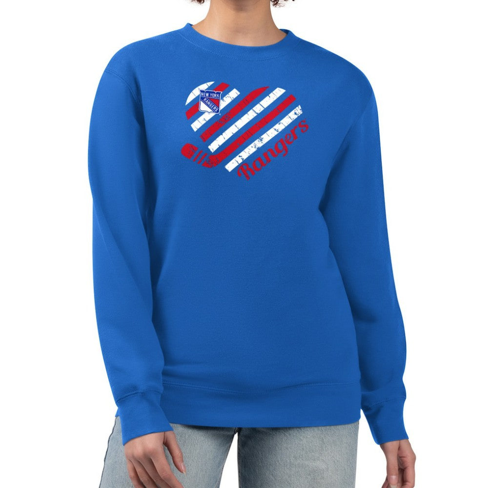New York Rangers G-III 4Her by Carl Banks Women's Heart Graphic Pullover Sweatshirt -  NHL Sweatshirts