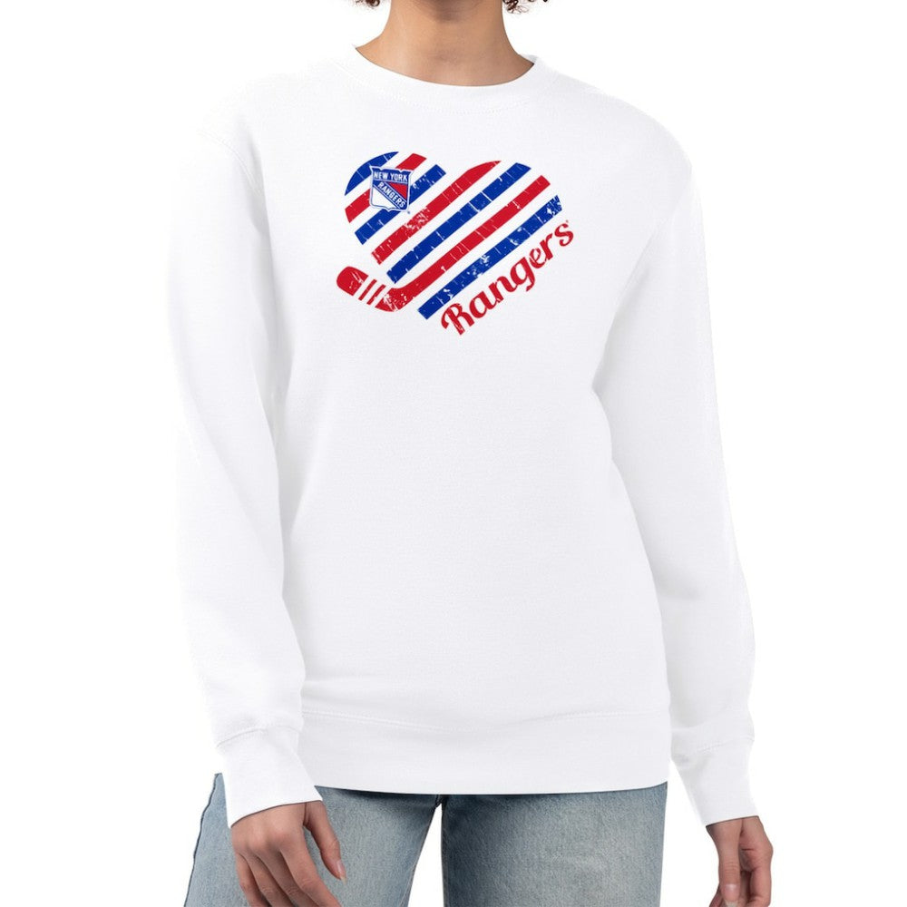 New York Rangers G-III 4Her by Carl Banks Women's Heart Graphic Pullover Sweatshirt -  NHL Sweatshirts