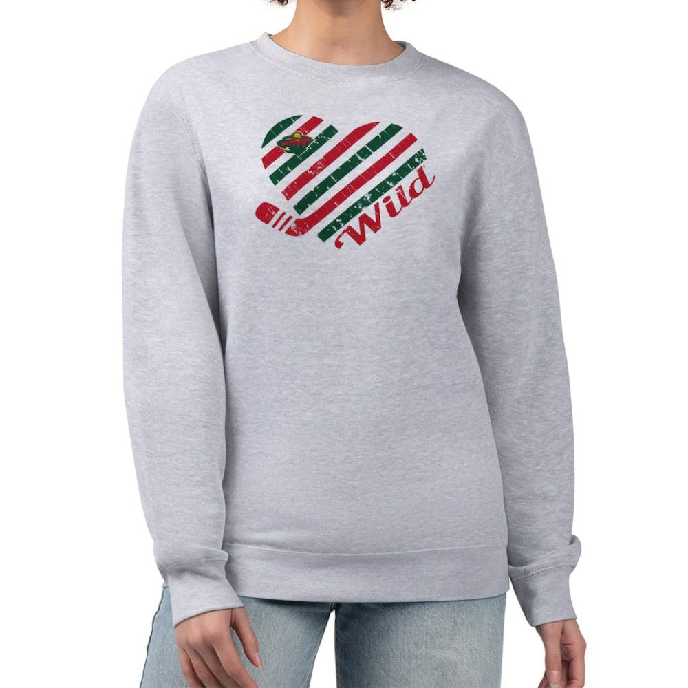 Minnesota Wild G-III 4Her by Carl Banks Women's Heart Graphic Pullover Sweatshirt -  NHL Sweatshirts