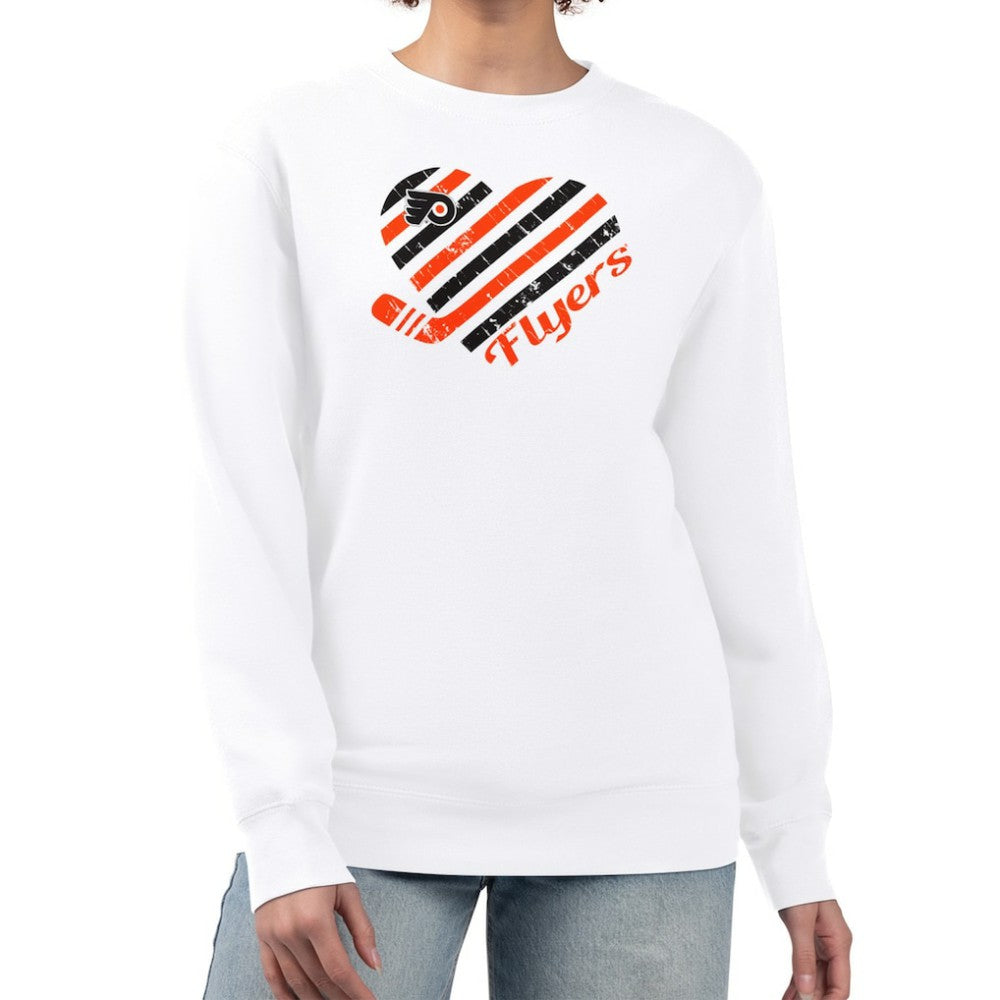 Philadelphia Flyers G-III 4Her by Carl Banks Women's Heart Graphic Pullover Sweatshirt -  NHL Sweatshirts