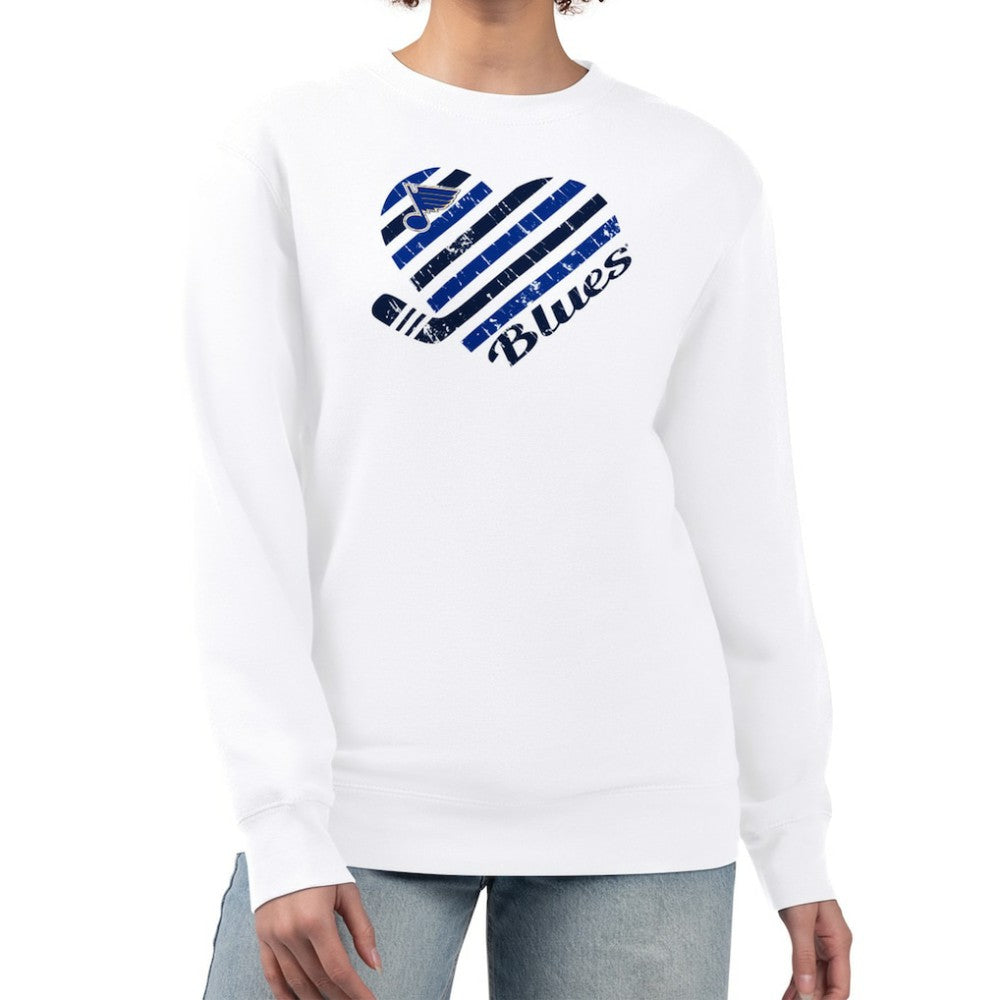 St. Louis Blues G-III 4Her by Carl Banks Women's Heart Graphic Pullover Sweatshirt -  NHL Sweatshirts