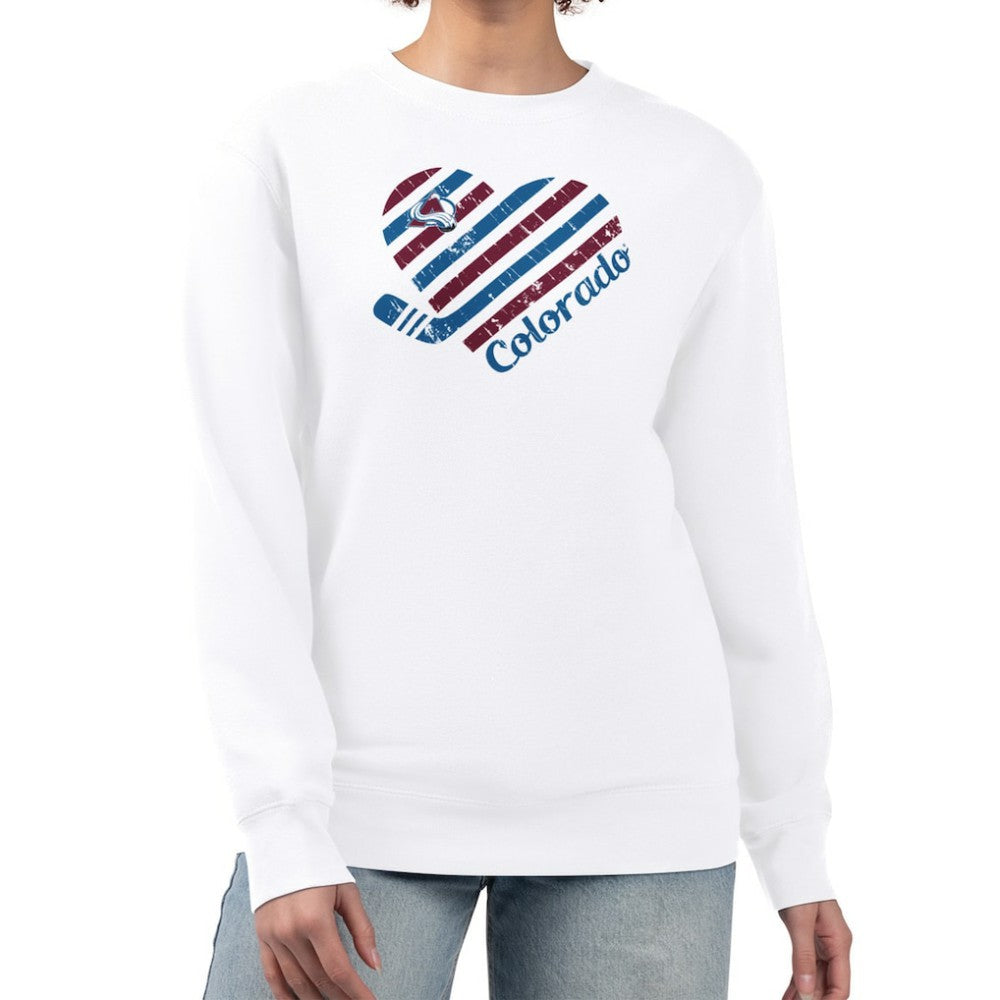 Colorado Avalanche G-III 4Her by Carl Banks Women's Heart Graphic Pullover Sweatshirt -  NHL Sweatshirts