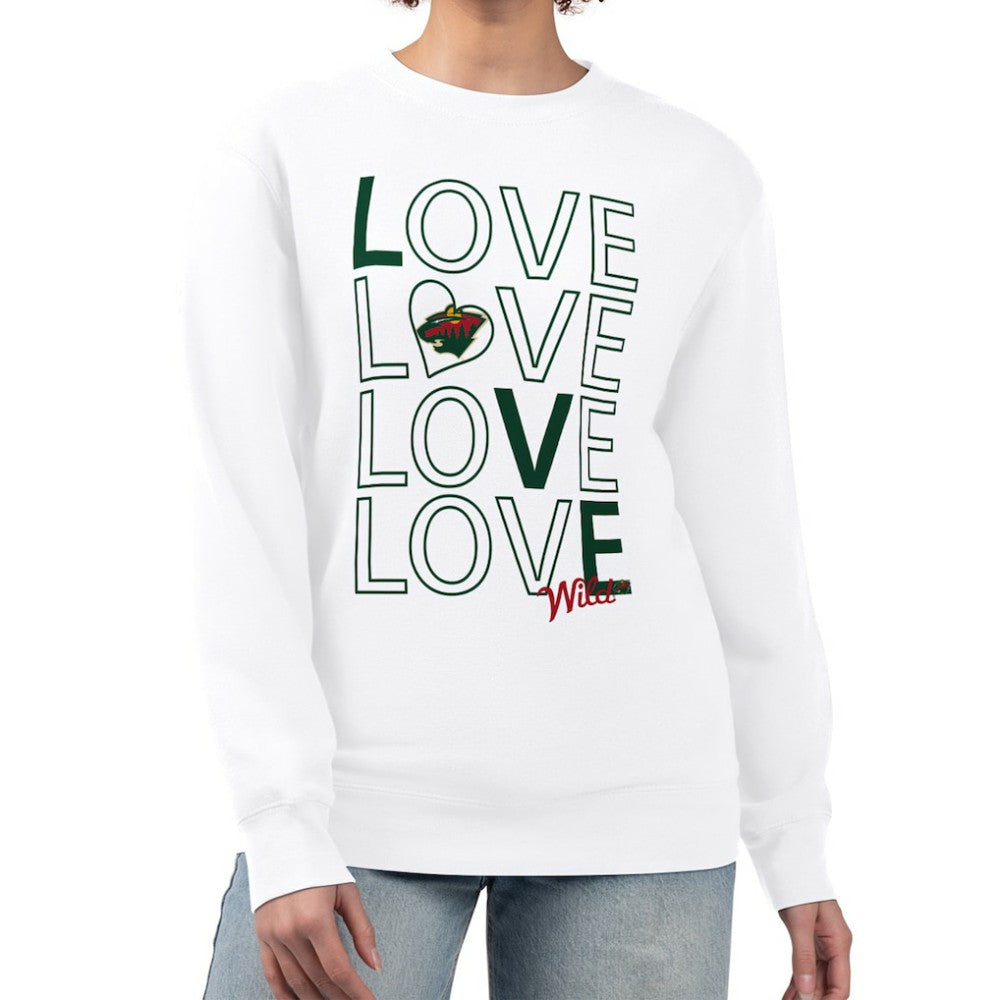Minnesota Wild G-III 4Her by Carl Banks Women's Lots Of Love Team Logo Graphic Pullover Sweatshirt -  NHL Sweatshirts