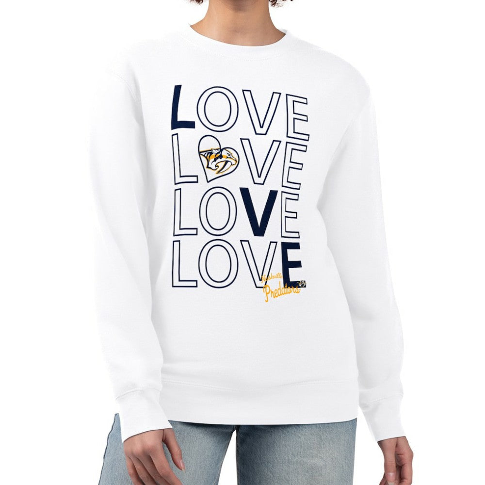 Nashville Predators G-III 4Her by Carl Banks Women's Lots Of Love Team Logo Graphic Pullover Sweatshirt -  NHL Sweatshirts