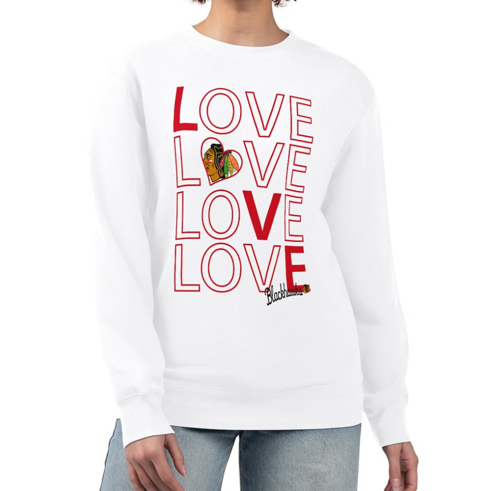 Chicago Blackhawks G-III 4Her by Carl Banks Women's Lots Of Love Team Logo Graphic Pullover Sweatshirt -  NHL Sweatshirts