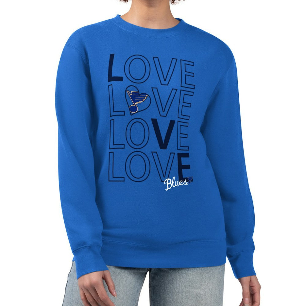 St. Louis Blues G-III 4Her by Carl Banks Women's Lots Of Love Team Logo Graphic Pullover Sweatshirt -  NHL Sweatshirts