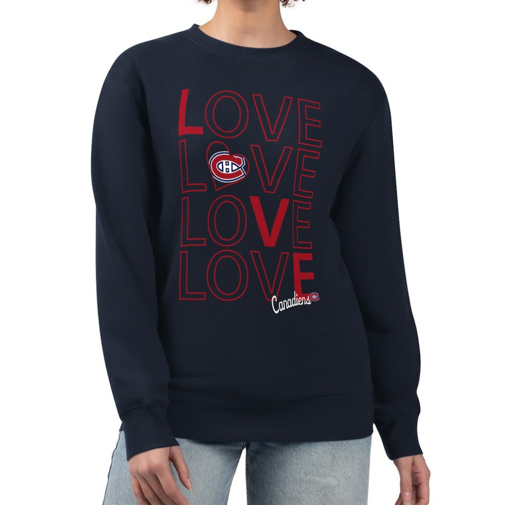 Montreal Canadiens G-III 4Her by Carl Banks Women's Lots Of Love Team Logo Graphic Pullover Sweatshirt -  NHL Sweatshirts