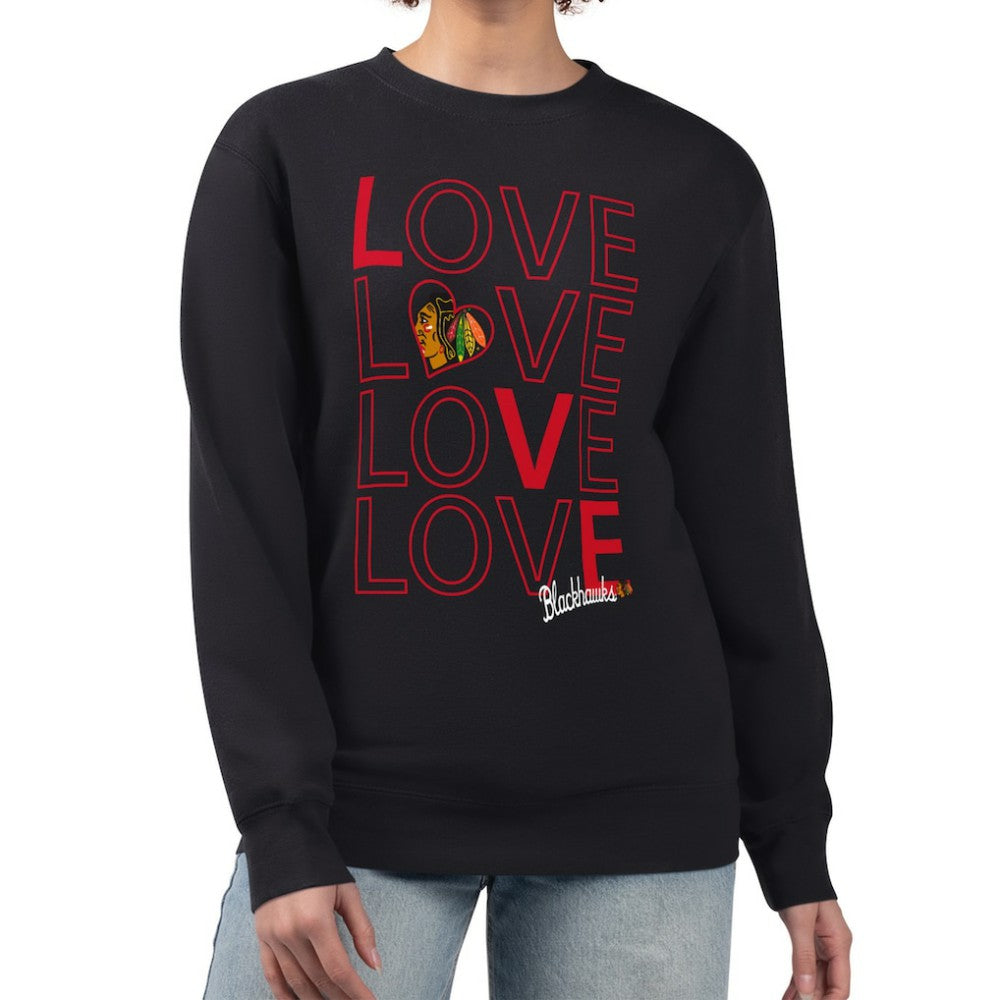 Chicago Blackhawks G-III 4Her by Carl Banks Women's Lots Of Love Team Logo Graphic Pullover Sweatshirt -  NHL Sweatshirts