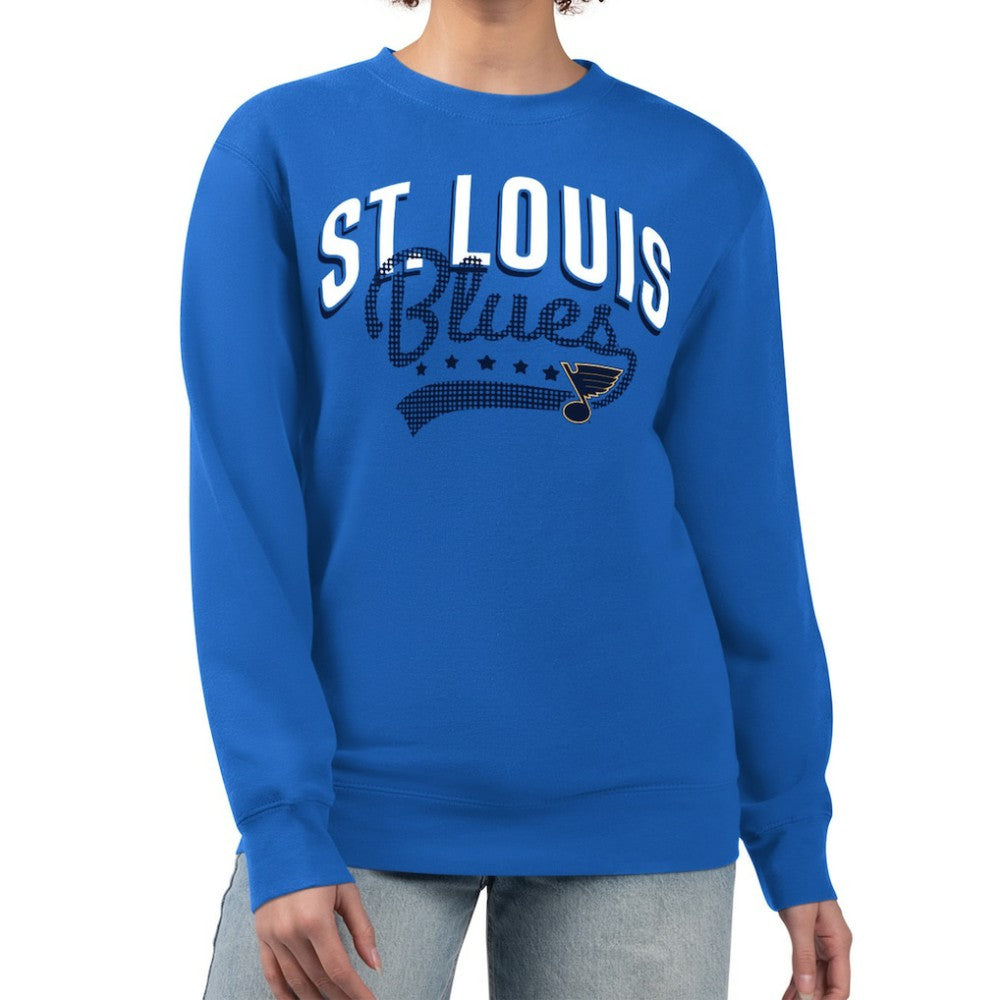 St. Louis Blues G-III 4Her by Carl Banks Women's Filigree Team Graphic Fleece Pullover Sweatshirt -  NHL Sweatshirts