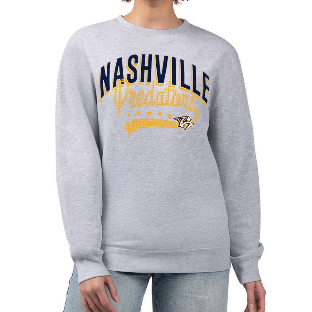 Nashville Predators G-III 4Her by Carl Banks Women's Filigree Team Graphic Fleece Pullover Sweatshirt -  NHL Sweatshirts