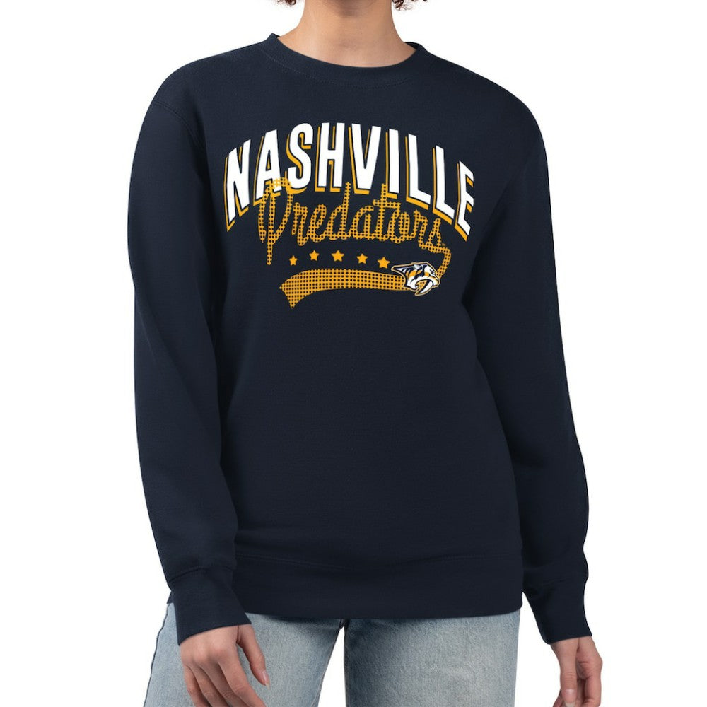 Nashville Predators G-III 4Her by Carl Banks Women's Filigree Team Graphic Fleece Pullover Sweatshirt -  NHL Sweatshirts