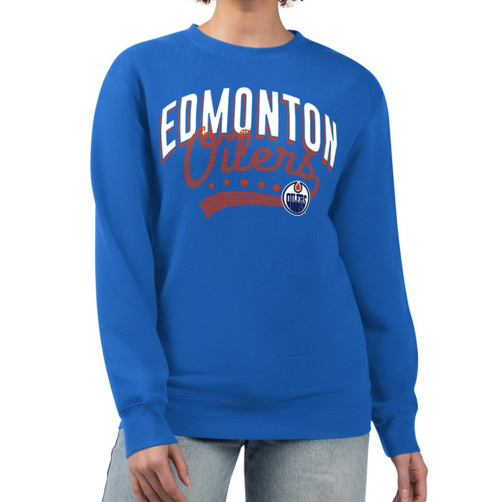 Edmonton Oilers G-III 4Her by Carl Banks Women's Filigree Team Graphic Fleece Pullover Sweatshirt -  NHL Sweatshirts