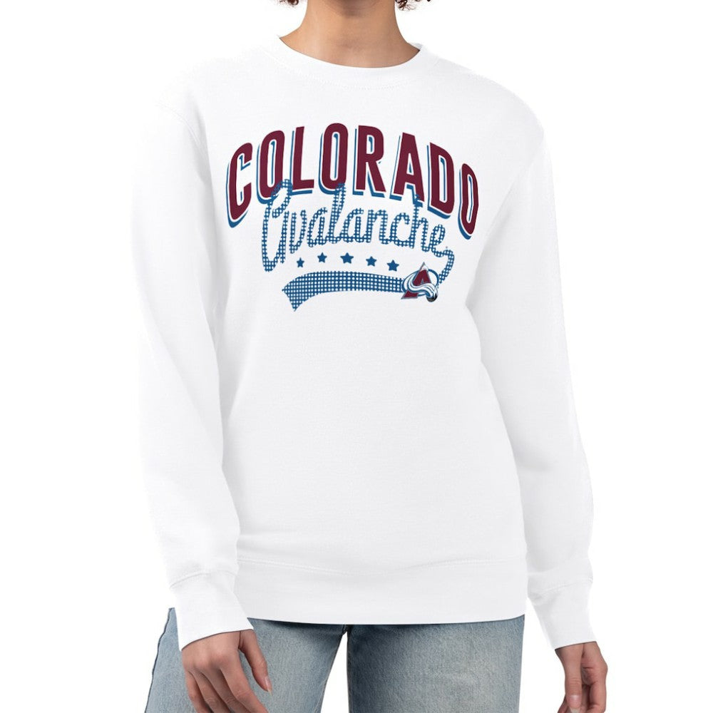 Colorado Avalanche G-III 4Her by Carl Banks Women's Filigree Team Graphic Fleece Pullover Sweatshirt -  NHL Sweatshirts